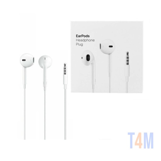 Auscultador Earpods A1472 Enchufe 3,5mm Branco